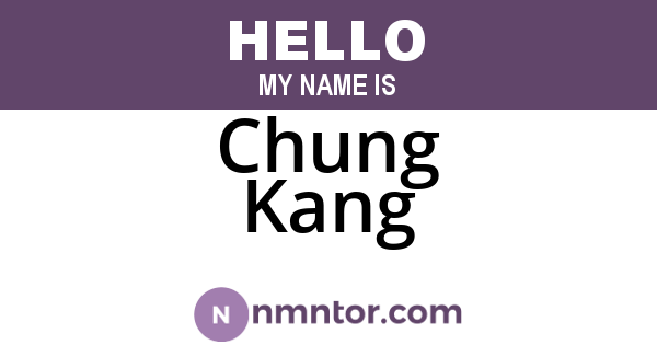Chung Kang
