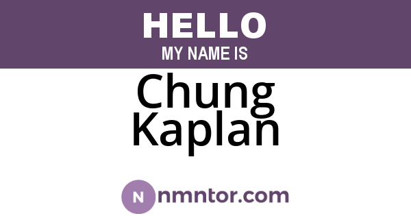Chung Kaplan