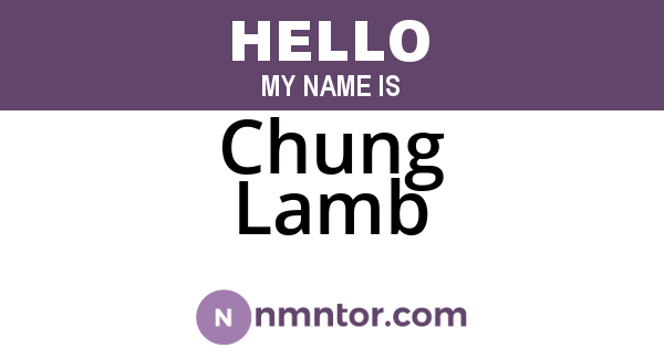 Chung Lamb