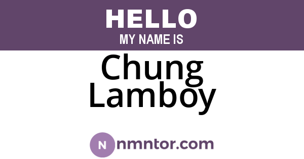 Chung Lamboy