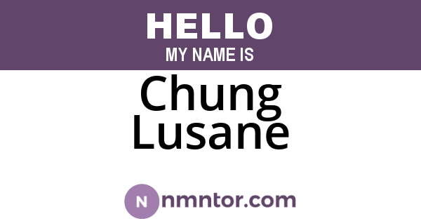 Chung Lusane