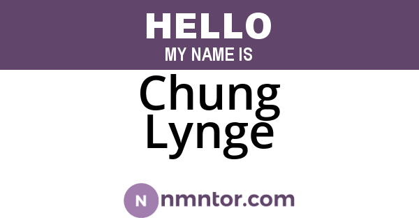 Chung Lynge