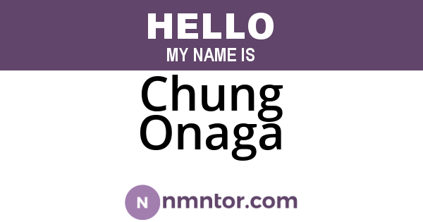 Chung Onaga