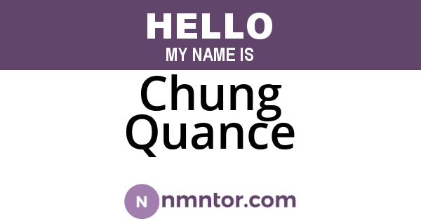 Chung Quance