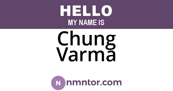Chung Varma