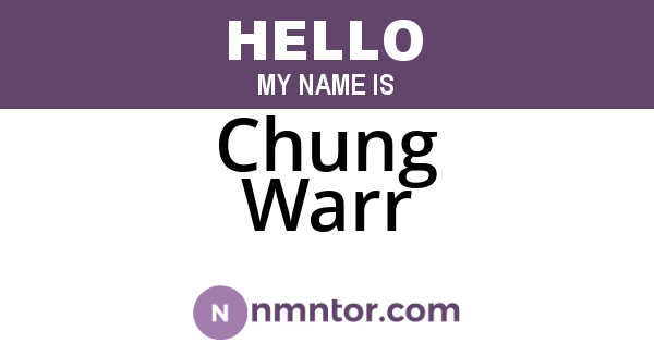 Chung Warr