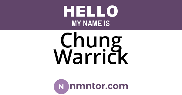 Chung Warrick