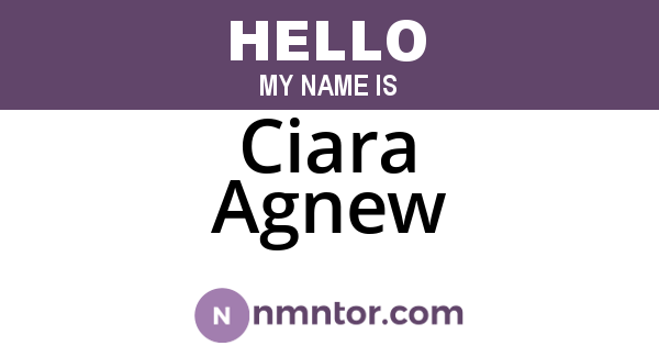 Ciara Agnew