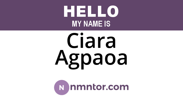 Ciara Agpaoa