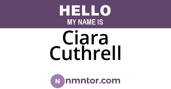 Ciara Cuthrell