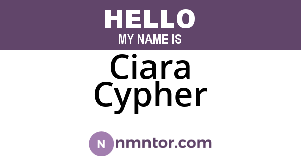 Ciara Cypher