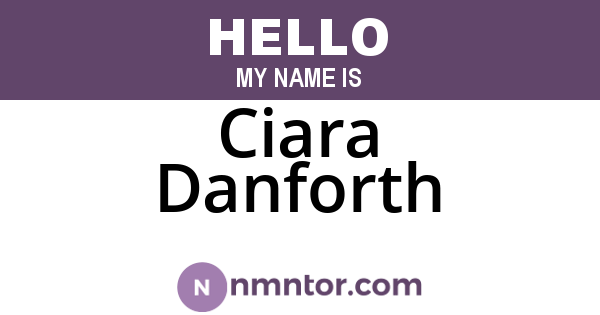 Ciara Danforth