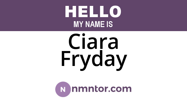 Ciara Fryday