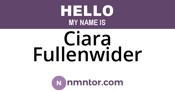 Ciara Fullenwider