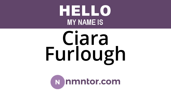 Ciara Furlough