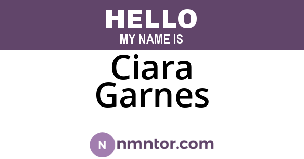 Ciara Garnes
