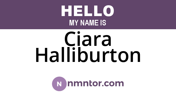 Ciara Halliburton