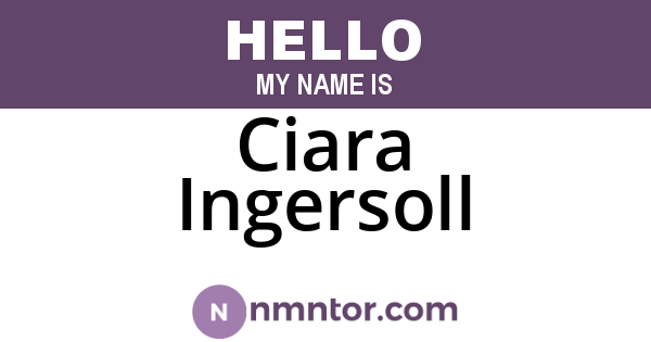 Ciara Ingersoll