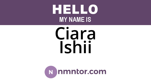 Ciara Ishii