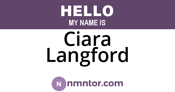 Ciara Langford