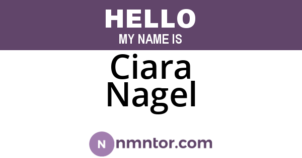 Ciara Nagel