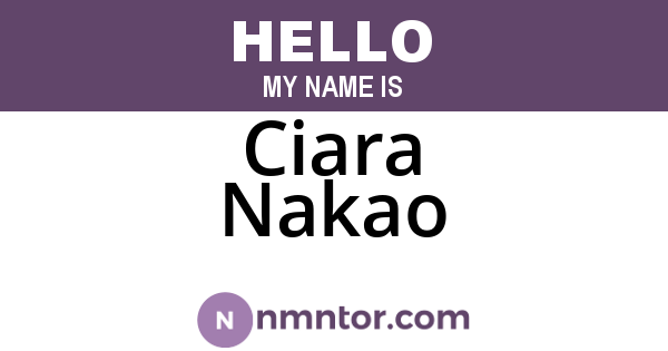Ciara Nakao