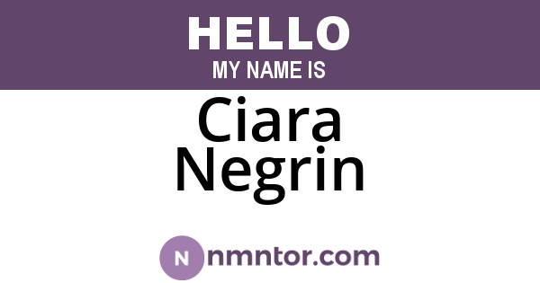 Ciara Negrin