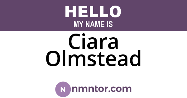 Ciara Olmstead