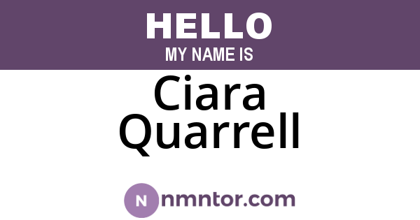 Ciara Quarrell