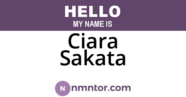 Ciara Sakata
