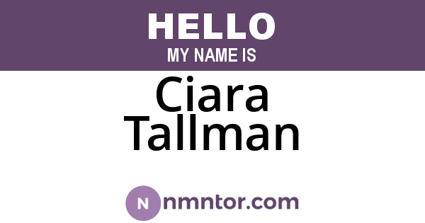 Ciara Tallman