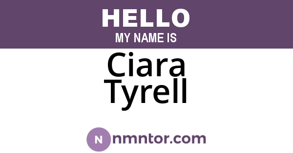 Ciara Tyrell