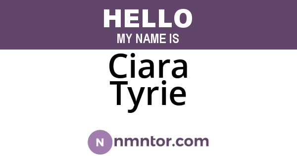 Ciara Tyrie