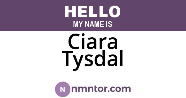 Ciara Tysdal