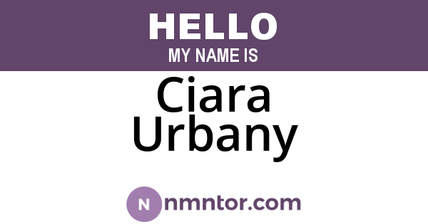 Ciara Urbany