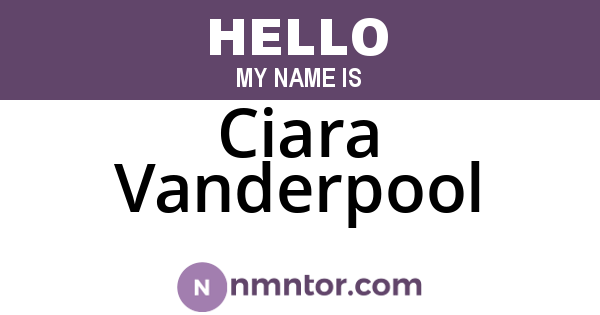 Ciara Vanderpool