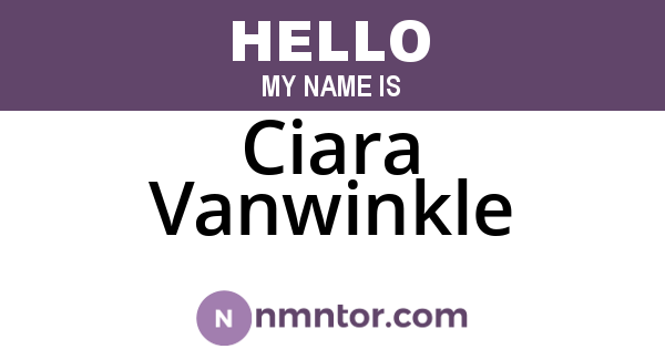 Ciara Vanwinkle