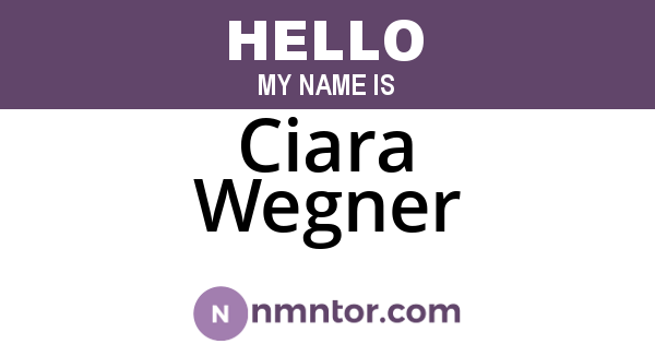 Ciara Wegner