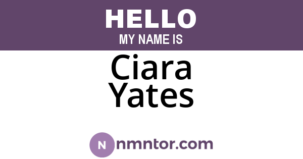 Ciara Yates