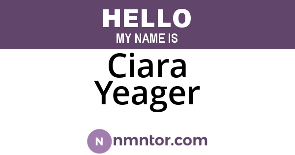 Ciara Yeager