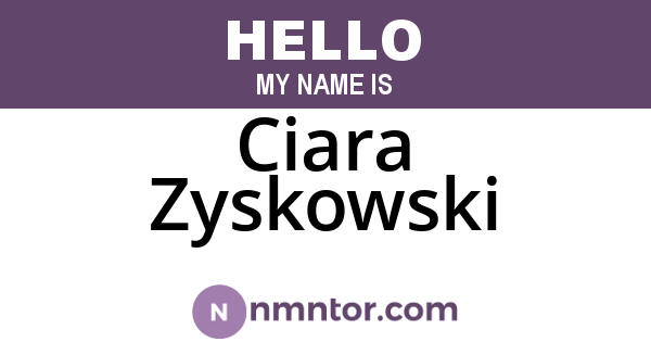 Ciara Zyskowski