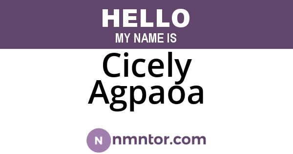 Cicely Agpaoa