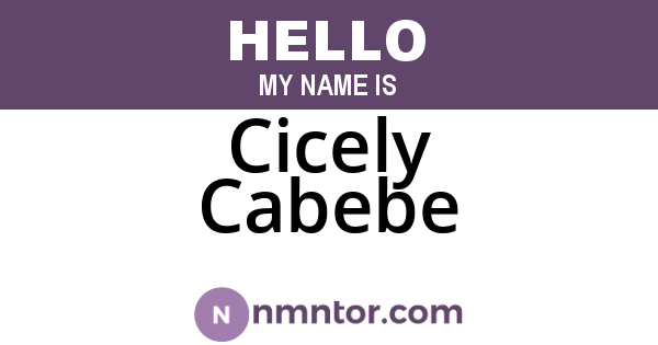 Cicely Cabebe