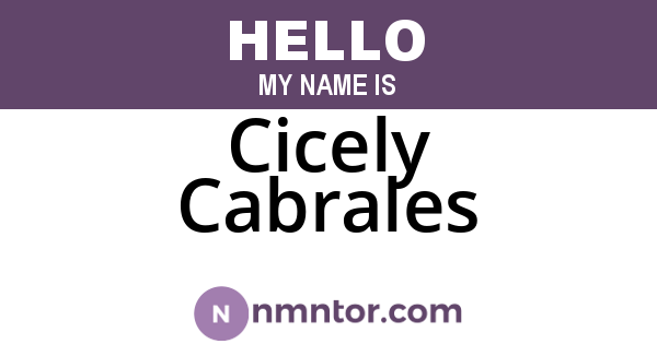 Cicely Cabrales