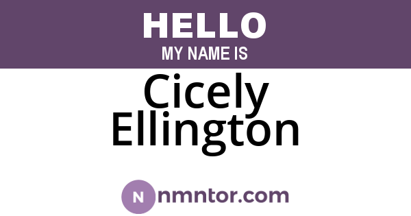 Cicely Ellington
