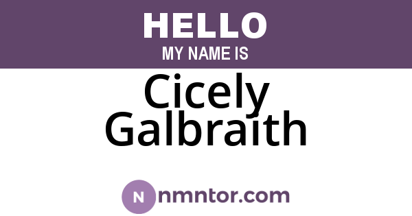 Cicely Galbraith