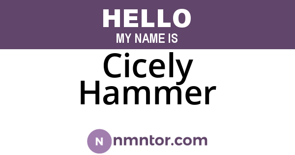 Cicely Hammer
