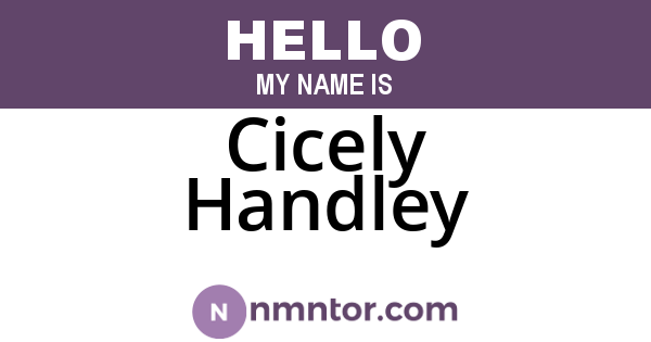 Cicely Handley