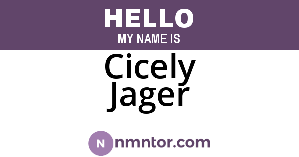 Cicely Jager