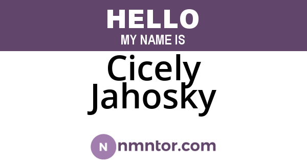Cicely Jahosky
